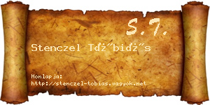 Stenczel Tóbiás névjegykártya